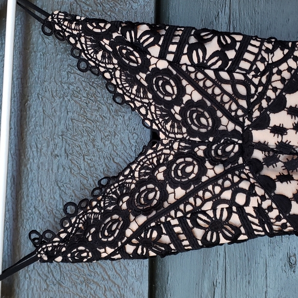 ASTR THE LABEL Black Hi-Lo Lace Bodycon Cocktail Dress sz XS Women's Evening - Picture 4 of 10